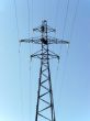 electric column on blue sky