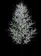 Artificial tree with white bulbs on branches