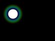 moon against pitch black sky