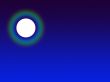 moon in blue night sky