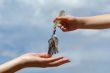 child`s hand with keys