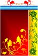 Grunge floral background. Vector illustration.