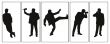 Vector silhouettes of business people