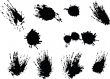 These are black vector splats silhouette