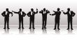 Vector silhouettes of business people