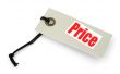 Price tag against white