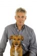 senior man with his dog