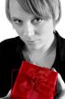 Girl with gift box