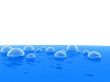 clean liquid of blue color