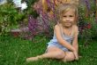 cute little girl on the grass
