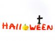 Halloween inscription from plasticine