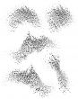 abstract halftone wave in black and white