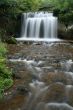 Waterfall in the forest on cloudy day