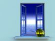 opened window