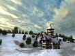 cottage in a winter day