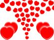 red hearts