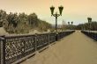 foot-bridge with lanterns