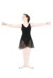 A young girl stretching