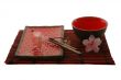 Chinese sticks, plate and cup