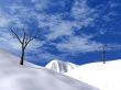 snow-bound hills