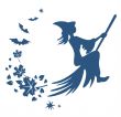 Flying witch silhouette