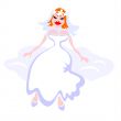 Bride on a cloud