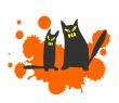 Two black cats