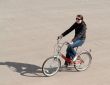 woman on a bicycle