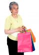 elderly woman shopping