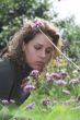 Pretty woman in the garden