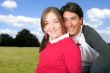 beautiful couple in the park