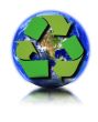 Earth and recycle symbol
