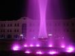 Night fountain with pink color