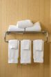 towel rack with white towels