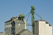 closeup of grain elevator