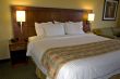Hotel king-size bed and pillows