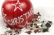 Christmas apple with silver stars