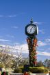 Courtyard Clock with Christmas Decorations