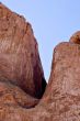 Crevice in Red Sandstone and Blue Sky