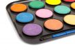 Watercolors and brush