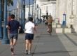 Couple jogging together