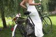 Bride on a bike