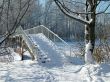 Snow-covered bridge