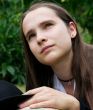 Girl looking up
