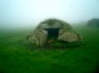 ancient tomb in foggy weather