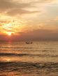 Sunrise fishing boat