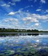 clouds over lake