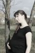 pregnant happy woman & autumn
