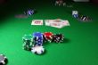 Quad Kings - Action shot on a poker table