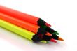 Pyramid of 6 neon pencils